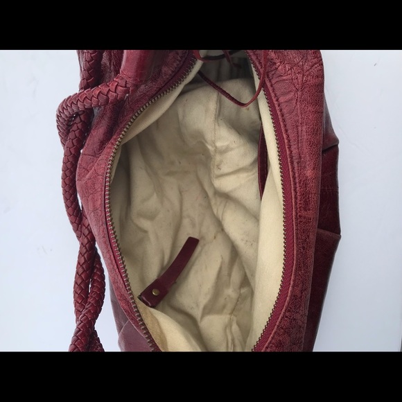 Charles David Burgundy Reptile Boho Bag Burgundy - Picture 6 of 6